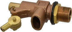 Legend Valve - 3/4" Pipe, Bronze, Mechanical Float Valve - 125 psi, MPT x Plain End Connections - Exact Industrial Supply