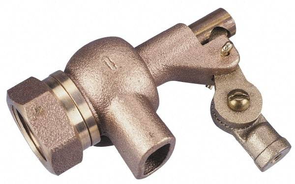 Legend Valve - 1-1/4" Pipe, Bronze, Mechanical Float Valve - 125 psi, NPTF x Plain End Connections - Exact Industrial Supply