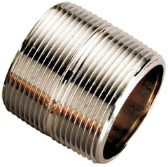 Made in USA - 66 Piece, 3/4" Pipe, Galvanized Pipe Nipple Set - Schedule 40, (6) Close, (6) 1-1/2, (6) 2, (6) 2-1/2, (6) 3, (6) 3-1/2, (6) 4, (6) 4-1/2, (6) 5, (6) 5-1/2, (6) 6 - Exact Industrial Supply