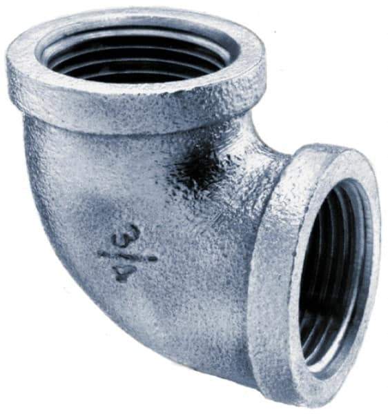 Merit Brass - 2-1/2" Grade 304 Stainless Steel Pipe 90° Elbow - FNPT x FNPT End Connections, 150 psi - Exact Industrial Supply