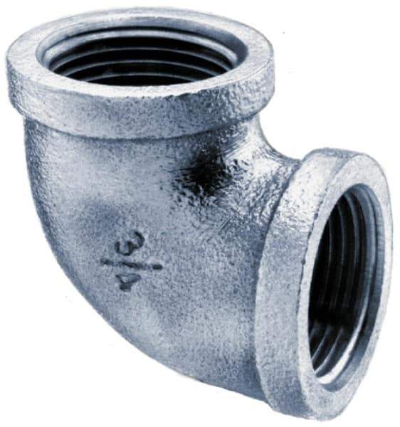 Merit Brass - 4" Grade 304 Stainless Steel Pipe 90° Elbow - FNPT x FNPT End Connections, 150 psi - Exact Industrial Supply