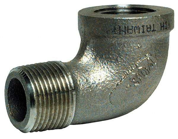 Merit Brass - 3" Grade 316 Stainless Steel Pipe 90° Elbow - FNPT x MNPT End Connections, 150 psi - Exact Industrial Supply