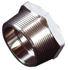 Merit Brass - 4 x 3" Grade 316 Stainless Steel Pipe Hex Bushing - MNPT x FNPT End Connections, 150 psi - Exact Industrial Supply
