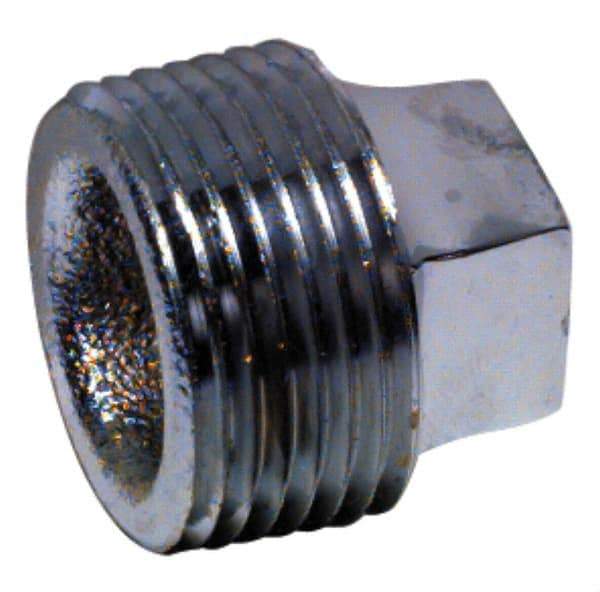 Merit Brass - 4" Grade 304 Stainless Steel Pipe Square Head Plug - MNPT End Connections, 150 psi - Exact Industrial Supply
