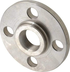 Merit Brass - 1" Pipe, 4-1/4" OD, Stainless Steel, Threaded Pipe Flange - 3-1/8" Across Bolt Hole Centers, 5/8" Bolt Hole, 150 psi, Grade 316 - Exact Industrial Supply