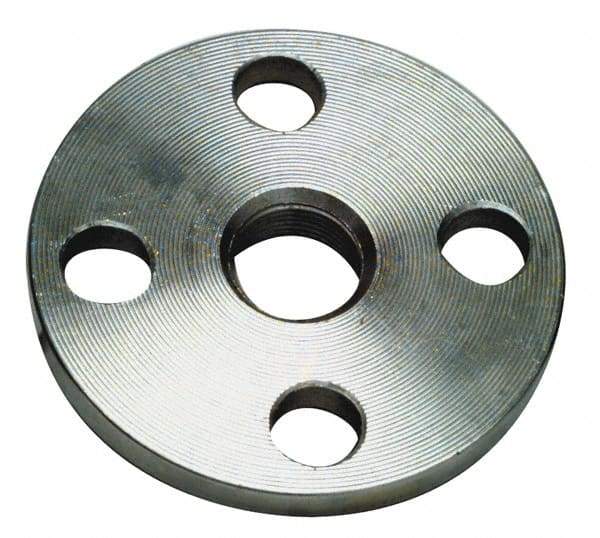 Merit Brass - 1-1/2" Pipe, 5" OD, Stainless Steel, Threaded Pipe Flange - 3-7/8" Across Bolt Hole Centers, 5/8" Bolt Hole, 150 psi, Grade 316 - Exact Industrial Supply