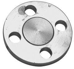 Merit Brass - 3/4" Pipe, 3-7/8" OD, Stainless Steel, Blind Pipe Flange - 2-3/4" Across Bolt Hole Centers, 5/8" Bolt Hole, 150 psi, Grade 316 - Exact Industrial Supply
