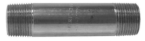 Merit Brass - Schedule 40, 1" Pipe x 36" Long, Grade 304/304L Stainless Steel Pipe Nipple - Welded & Threaded - Exact Industrial Supply