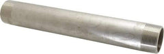 Merit Brass - Schedule 40, 1-1/2" Pipe x 12" Long, Grade 304/304L Stainless Steel Pipe Nipple - Welded & Threaded - Exact Industrial Supply