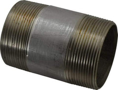 Merit Brass - Schedule 40, 3" Pipe x 5" Long, Grade 316/316L Stainless Steel Pipe Nipple - Welded & Threaded - Exact Industrial Supply