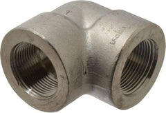 Value Collection - 1" Grade 316/316L Stainless Steel Pipe 90° Elbow - FNPT x FNPT End Connections, 3,000 psi - Exact Industrial Supply