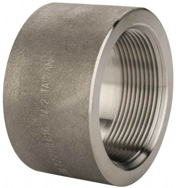 Merit Brass - 2" Grade 316/316L Stainless Steel Pipe Half Coupling - FNPT End Connections, 3,000 psi - Exact Industrial Supply
