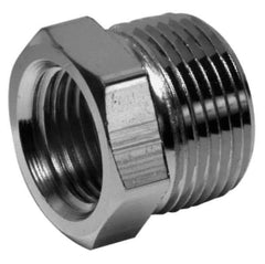 Merit Brass - 2 x 3/4" Grade 316/316L Stainless Steel Pipe Hex Bushing - MNPT x FNPT End Connections, 3,000 psi - Exact Industrial Supply