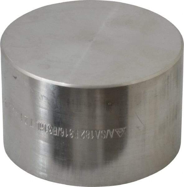 Merit Brass - 2" Grade 316/316L Stainless Steel Pipe End Cap - FNPT End Connections, 3,000 psi - Exact Industrial Supply