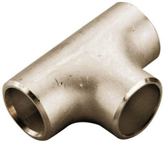 Merit Brass - 3/4" Grade 316L Stainless Steel Pipe Tee - Butt Weld x Butt Weld x Butt Weld End Connections - Exact Industrial Supply