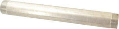 Merit Brass - Schedule 40, 2" Pipe x 18" Long, Grade 316/316L Stainless Steel Pipe Nipple - Welded & Threaded - Exact Industrial Supply