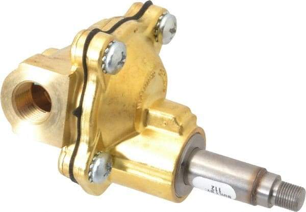 Parker - 3/8" Port, Brass Solenoid Valve - Closed, NBR Seal - Exact Industrial Supply