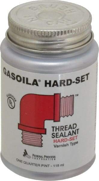 Federal Process - 1/4 Pt Brush Top Can Red Federal Gasoila Hard-Set - 350°F Max Working Temp - Exact Industrial Supply