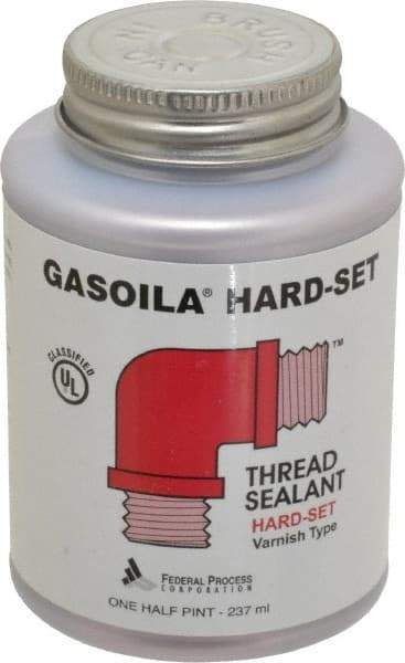 Federal Process - 1/2 Pt Brush Top Can Red Federal Gasoila Hard-Set - 350°F Max Working Temp - Exact Industrial Supply