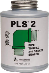 Federal Process - 1 Pt Brush Top Can Gray Federal PLS-2 Premium Thread & Gasket Sealant - 600°F Max Working Temp - Exact Industrial Supply