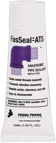 Federal Process - 50 mL Tube White FasSeal-ATS Anaerobic Thread Sealant with PTFE - 375°F Max Working Temp - Exact Industrial Supply