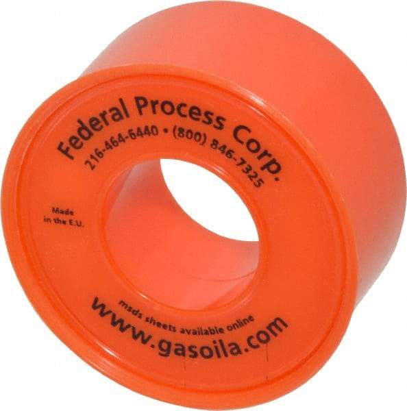 Federal Process - 3/4" Wide x 500" Long General Purpose Pipe Repair Tape - 3 mil Thick, -450 to 550°F, White - Exact Industrial Supply