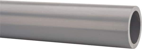 Made in USA - 1-1/2" Pipe, 60" Long CPVC Unthreaded Plastic Pipe Nipple - 470 Max psi, 1.476" ID x 1.9" OD, Schedule 80, Gray - Exact Industrial Supply