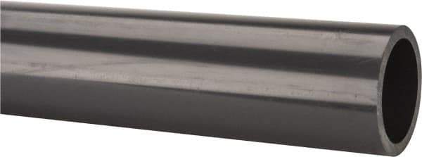 Made in USA - 2-1/2" Pipe, 60" Long PVC Unthreaded Plastic Pipe Nipple - 420 Max psi, 2.289" ID x 2-7/8" OD, Schedule 80, Gray - Exact Industrial Supply