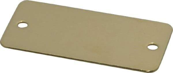 C.H. Hanson - 2 Inch Wide, Style 2, Brass Blank Metal Plate - 1 Inch High, 25 Pieces - Exact Industrial Supply