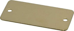 C.H. Hanson - 2 Inch Wide, Style 2, Brass Blank Metal Plate - 1 Inch High, 25 Pieces - Exact Industrial Supply