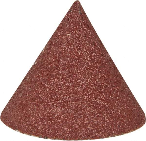 Superior Abrasives - 3/4" Diam 80 Grit 60° Included Angle Cone Center Lap - Aluminum Oxide, Medium Grade, Lock Nut Mount - Exact Industrial Supply