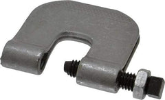Made in USA - 3/4" Max Flange Thickness, 3/8" Rod C-Clamp with Locknut - 230 Lb Capacity, Carbon Steel - Exact Industrial Supply