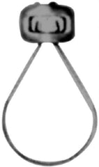 Made in USA - 1-1/2" Pipe, 3/8" Rod, Malleable Iron Adjustable Ring Hanger - Black, 400 Lb Capacity - Exact Industrial Supply