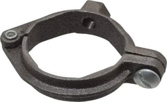 Value Collection - 1-1/2" Pipe, 3/8" Rod, Extension Split Pipe Clamp - 180 Lb Capacity, Malleable Iron - Exact Industrial Supply