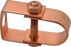 Value Collection - 3/4" Pipe, 3/8" Rod, Carbon Steel Adjustable Clevis Hanger - Copper Plated, 250 Lb Capacity - Exact Industrial Supply