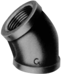 B&K Mueller - Class 150, 1-1/4" Galvanized Pipe 45° Elbow - Threaded, Malleable Iron - Exact Industrial Supply
