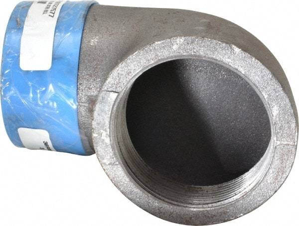 Made in USA - Size 3", Class 150, Malleable Iron Black Pipe 90° Street Elbow - 150 psi, Threaded End Connection - Exact Industrial Supply