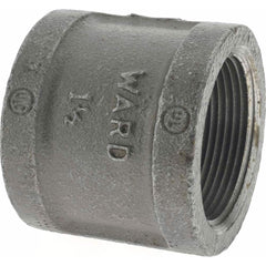 Black Coupling: 1-1/2″, 150 psi, Threaded Malleable Iron, Black Finish, Class 150