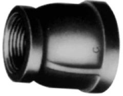 Made in USA - Class 150, 4 x 2" Galvanized Pipe Reducing Coupling - Threaded, Malleable Iron - Exact Industrial Supply