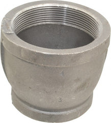 Black Reducing Coupling: 4 x 3″, 150 psi, Threaded Malleable Iron, Black Finish, Class 150