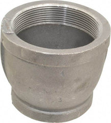 Made in USA - Size 4 x 3", Class 150, Malleable Iron Black Pipe Reducing Coupling - 150 psi, Threaded End Connection - Exact Industrial Supply