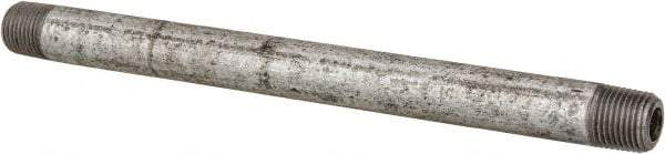 Made in USA - Schedule 40, 1 x 72" Galvanized Pipe Nipple - Threaded Steel - Exact Industrial Supply