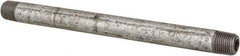 Made in USA - Schedule 40, 1-1/4 x 72" Galvanized Pipe Nipple - Threaded Steel - Exact Industrial Supply