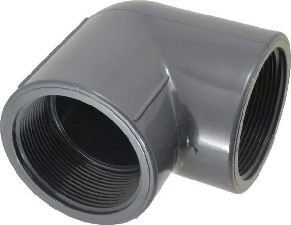 Value Collection - 3" PVC Plastic Pipe 90° Elbow - Schedule 80, FIPT x FIPT End Connections - Exact Industrial Supply