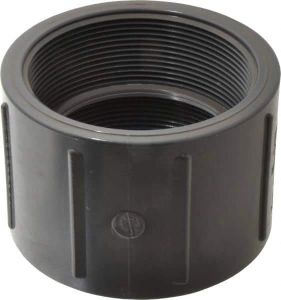 Value Collection - 4" PVC Plastic Pipe Coupling - Schedule 80, FIPT x FIPT End Connections - Exact Industrial Supply