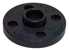 Value Collection - 8" PVC Plastic Pipe Flange (One Piece) - Schedule 80, Slip End Connections - Exact Industrial Supply