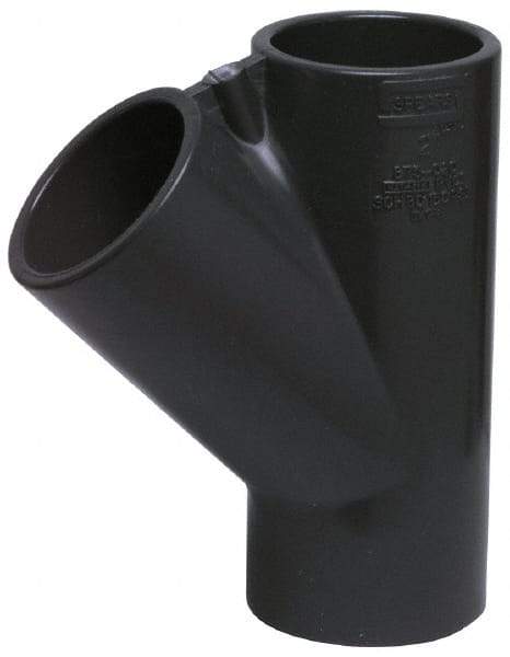 Value Collection - 6" PVC Plastic Pipe Wye - Schedule 40, Slip End Connections - Exact Industrial Supply