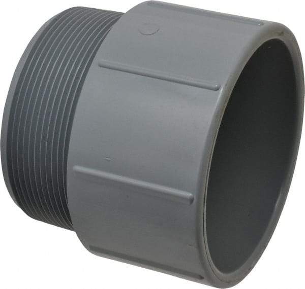 Value Collection - 4" CPVC Plastic Pipe Male Adapter - Schedule 80, MIPT x Slip End Connections - Exact Industrial Supply