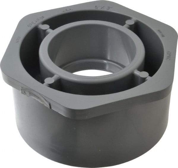Value Collection - 6 x 3" CPVC Plastic Pipe Bushing - Schedule 80, Spig x Slip End Connections - Exact Industrial Supply