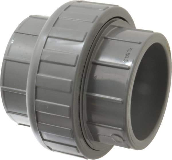 Value Collection - 3" CPVC Plastic Pipe Union with EPDM O-Ring - Schedule 80, Slip x Slip End Connections - Exact Industrial Supply
